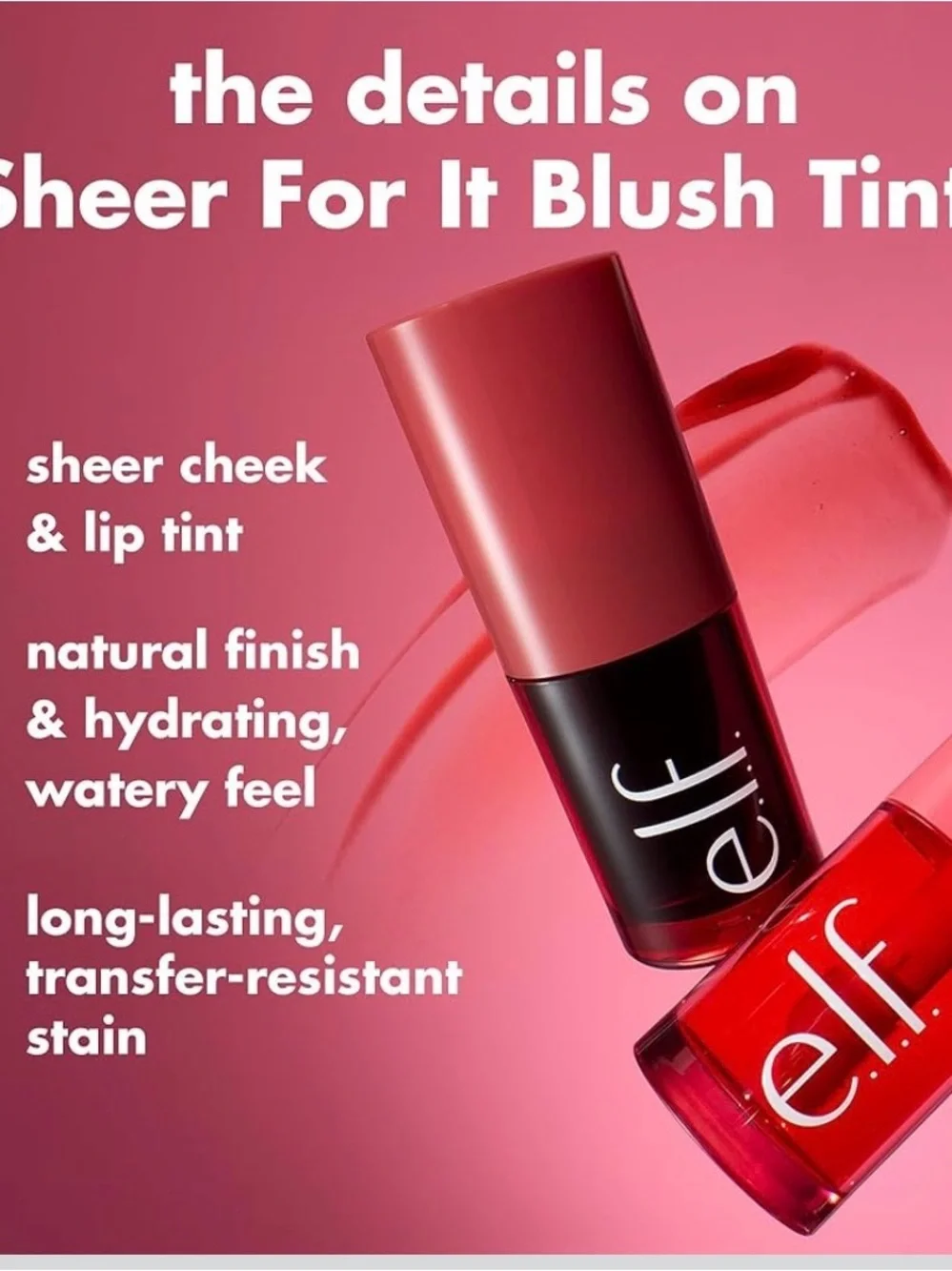 Elf Sheer Lip & Cheek Tint - So Petal Pink